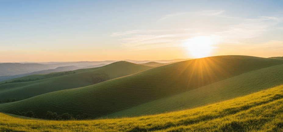 Slikovita pot skozi gozd proti odprtim gričem, ki simbolizira razvijajočo se pot tržnih raziskav, integracijo umetne inteligence in poglobljene vpoglede v potrošnike v letu 2026.